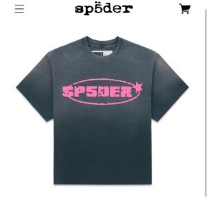 SP5DER Tee with Pink Logo
